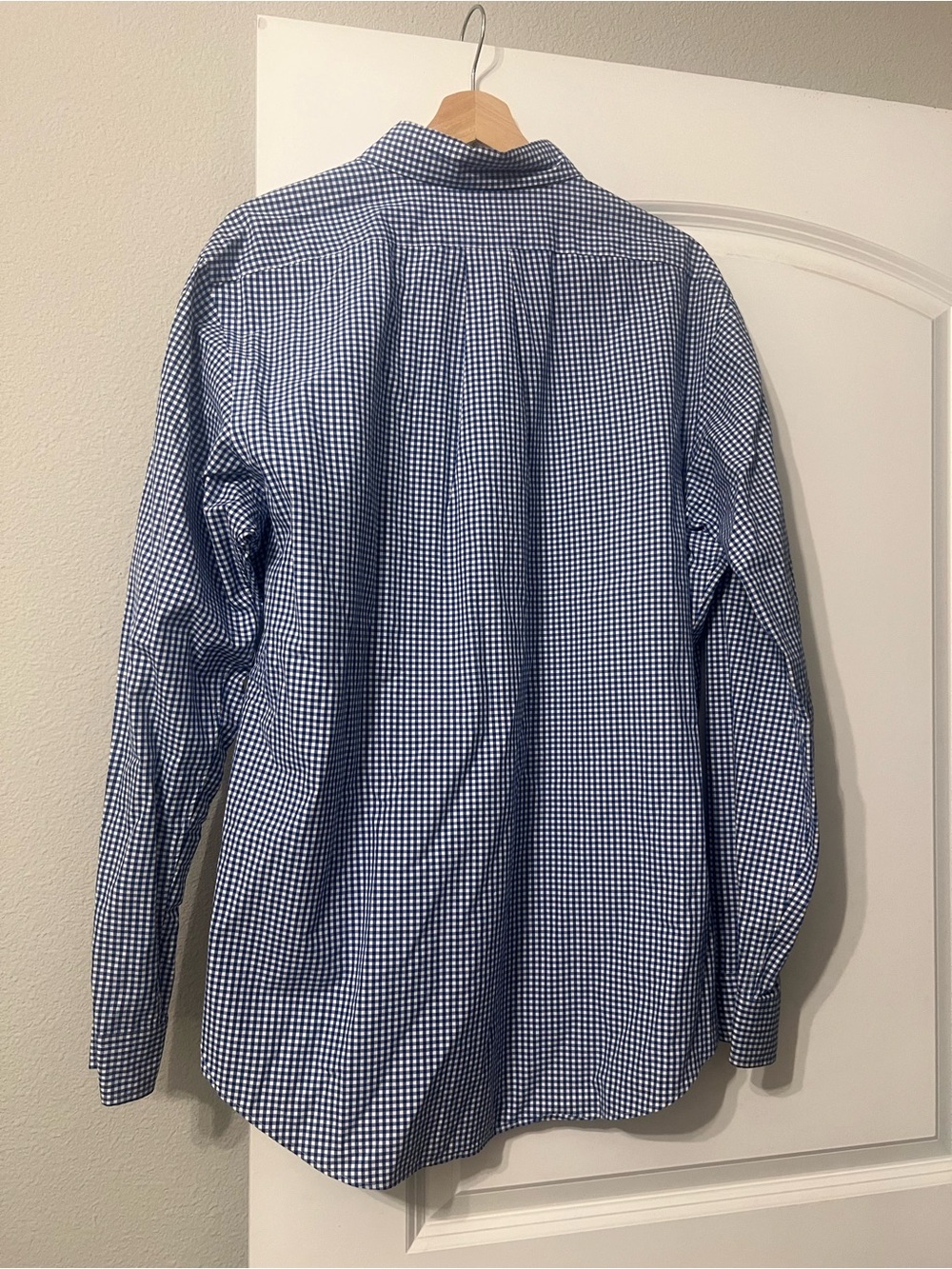 Ralph Lauren Men’s Vintage Blue Gingham Button-Down Shirt - Picture 4 of 6